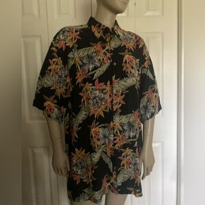 Vintage Pierre Cardin Hawaiian Island Shirt 100% Rayon Mens Size L